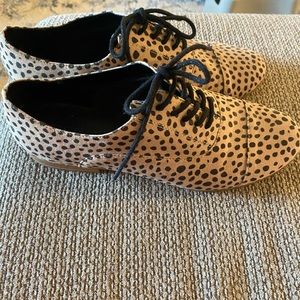Cheetah print loafers